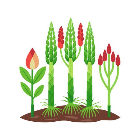 Asparagus plant icon. Flat color design. Vector illustration.のイラスト素材