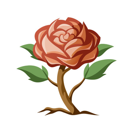 Beautiful Desert Rose Adding Color to Landscapeのイラスト素材
