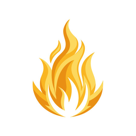 Vibrant Gold Flame Plant Designのイラスト素材