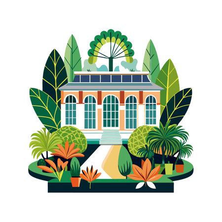 Elegant Longwood Gardens Fillet Plantのイラスト素材