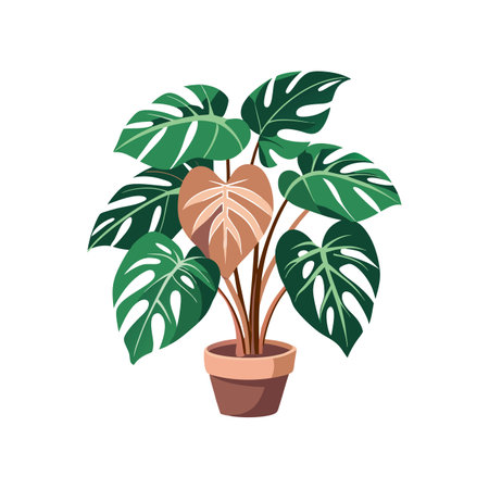 Vibrant Philodendron Plant Artworkのイラスト素材