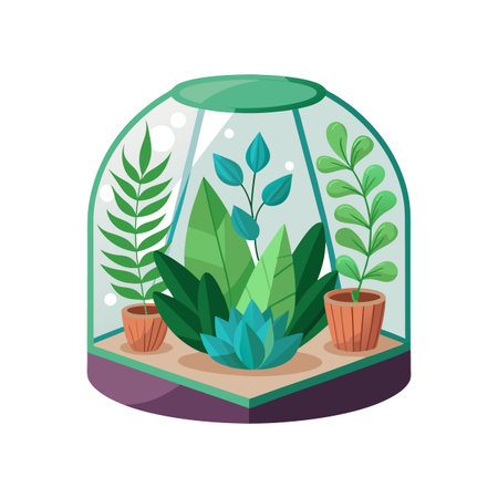 Stylish Terrarium Plant for Unique Aestheticsのイラスト素材