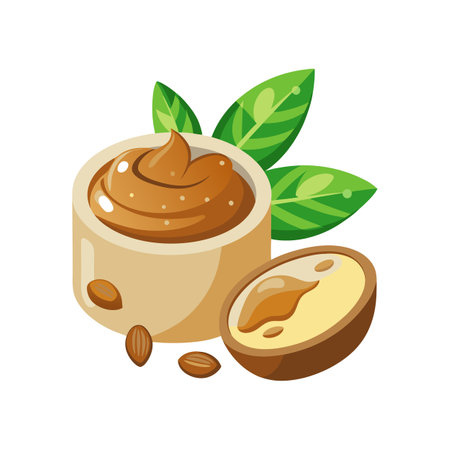 Savory Buckwheat Almond Butter Pureeのイラスト素材