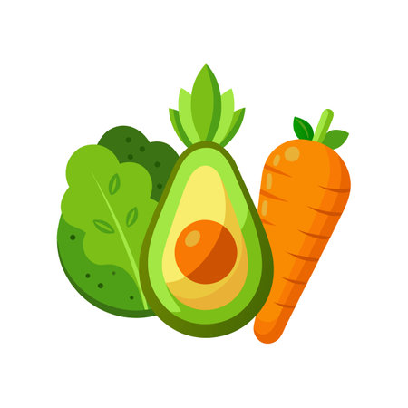 Nutritious Carrot Avocado Blend Dishのイラスト素材