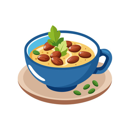 Delicious Mashed Dates and Oats for Healthy Eatingのイラスト素材