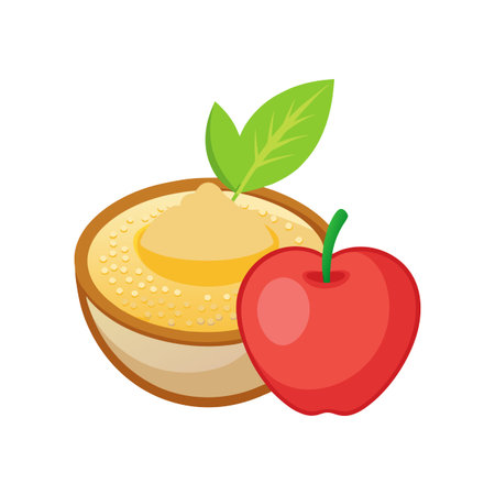 Nutritious Quinoa Apple Pureeのイラスト素材