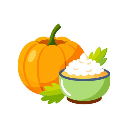 Flavorful Pumpkin Rice Pureeのイラスト素材
