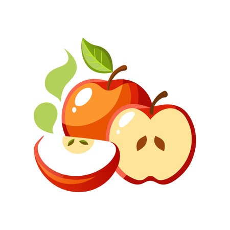 Delicious Steamed Apple Slices Recipeのイラスト素材