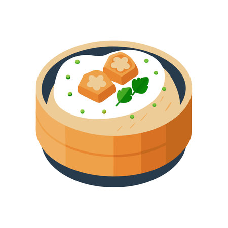 Delicious Steamed Tofu Carrot Mash Recipeのイラスト素材