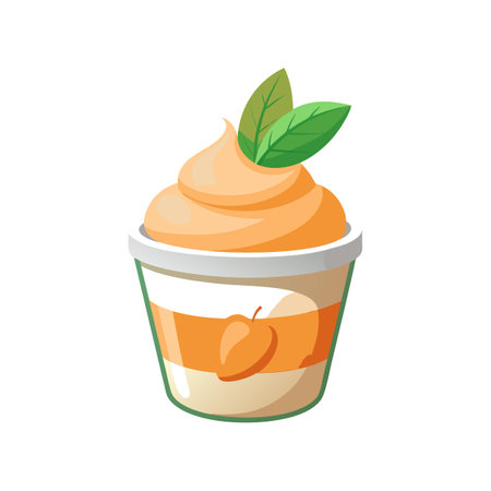 Tasty Sweet Potato Yogurt Blend for Snacksのイラスト素材
