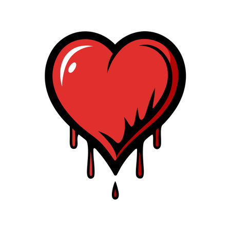 Beautiful Bleeding Heart Flower Designのイラスト素材