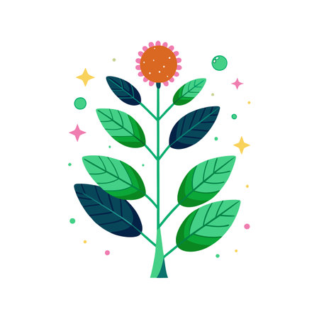 Vibrant Astroloba Floral Design Artのイラスト素材