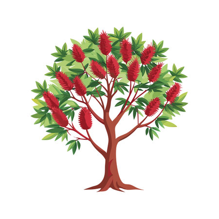 Elegant Bottlebrush Floral Vector Artのイラスト素材