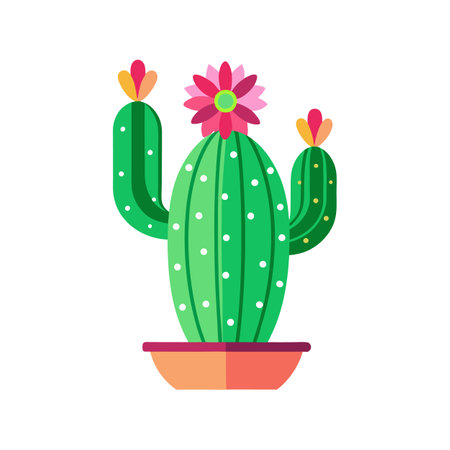 Beautiful Cacti Flower Illustrationのイラスト素材