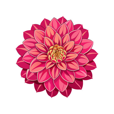 Stunning Dahlia Floral Designのイラスト素材