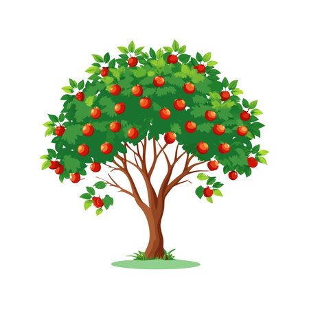 Elegant Hawthorn Flower Design with Colorful Bloomsのイラスト素材