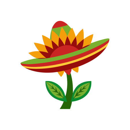Charming Mexican Hat Plant with Colorful Bloomsのイラスト素材