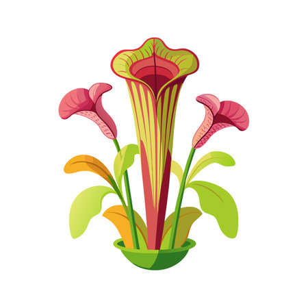 Charming Sarracenia for Unique Floral Illustrationsのイラスト素材