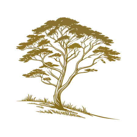 Gold Crest Cupressus Macrocarpa Designのイラスト素材
