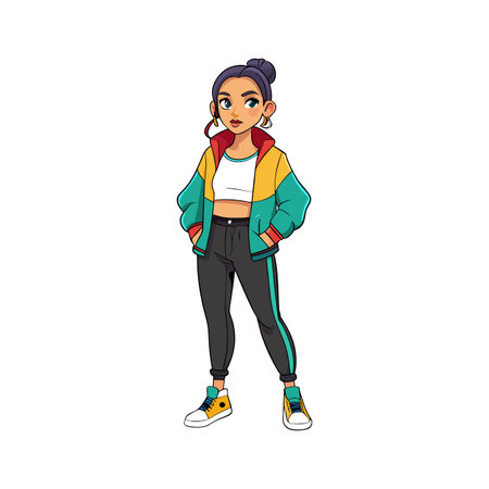 Chic Model in Cool Bomber Jacket Design