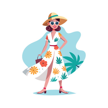 Elegant Beach Resort Model in Chic Styleのイラスト素材