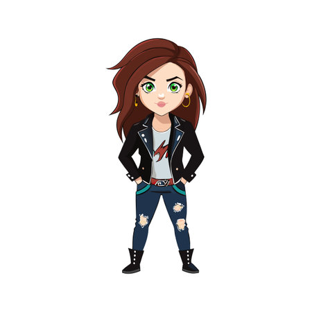 Fashionable Edgy Leather Jacket Model