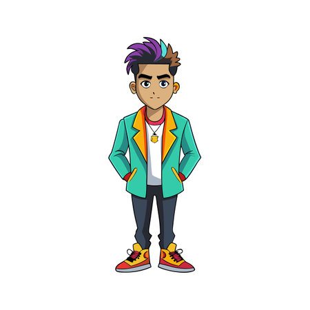 Stylish K-Pop Fashion Icon Model Designのイラスト素材