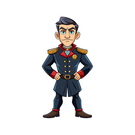 Bold Military Inspired Fashion Model Designのイラスト素材