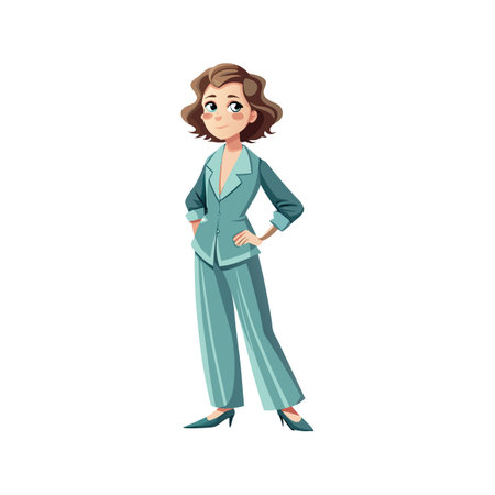 Stylish Luxurious Satin Pajama Set Fashion Modelのイラスト素材