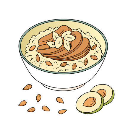 Nutritious Quinoa Almond Butter Mash for Healthy Treatsのイラスト素材