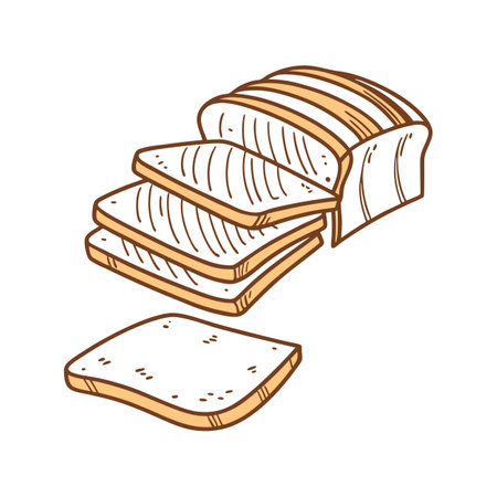 Delicious Whole Grain Toast Strips for Kidsのイラスト素材