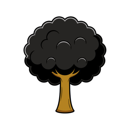 Tree icon. Nature plant and ecology theme. Isolated design. Vector illustrationのイラスト素材