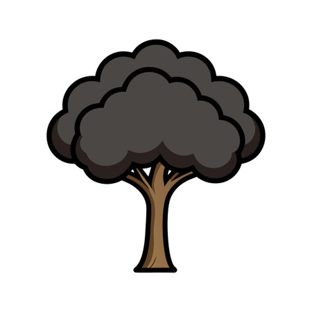 tree plant ecology icon vector illustration design graphic flat and cartoon style.のイラスト素材