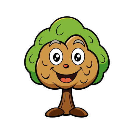 Nutmeg Tree Bold Outline Design 1のイラスト素材