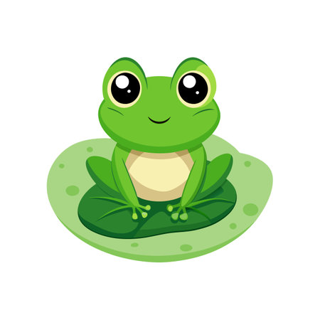 Charming Baby Frog Restingのイラスト素材