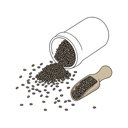 Stylish Chia Flower Designのイラスト素材