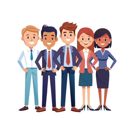 Professional Colleagues Standing in Relaxed Formation