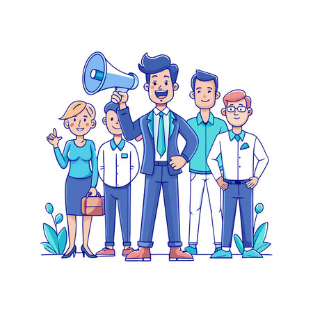 Corporate Professionals Working Together Towards Successのイラスト素材