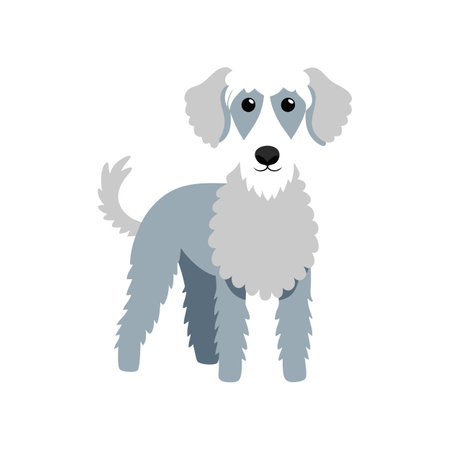 Engaging Bedlington Terrier Vector Art for Creativesのイラスト素材