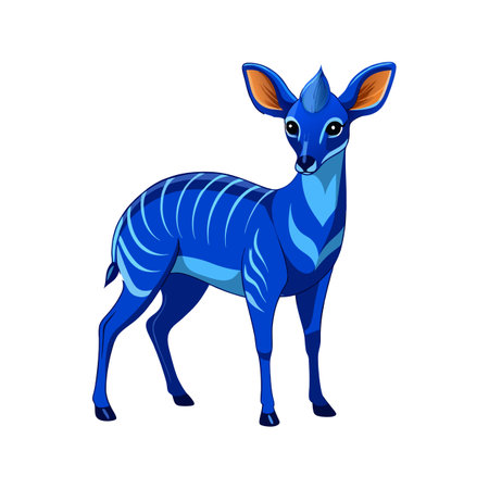 Charming Blue Duiker Vector Art for Creativesのイラスト素材