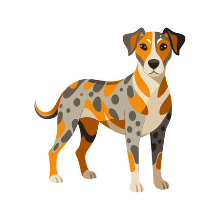 Catahoula Leopard Dog in Natural Habitatのイラスト素材