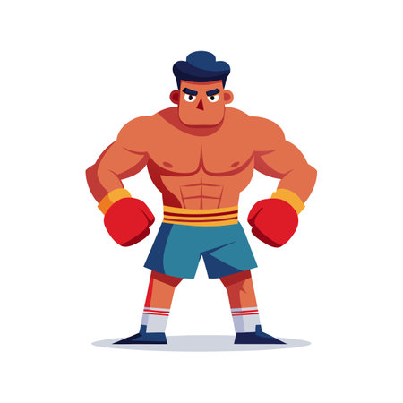 Charming Boxer Vector Artのイラスト素材