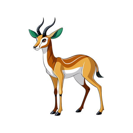 Charming Dama Gazelle in the Wildのイラスト素材
