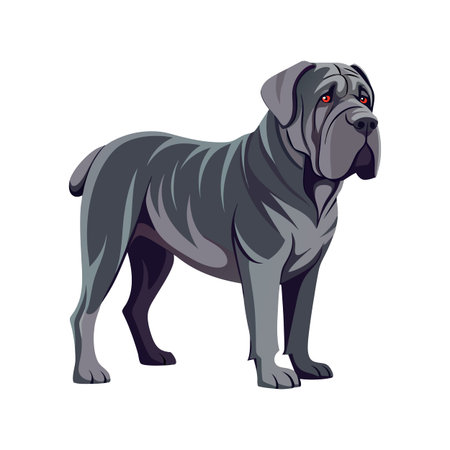 Unique Neapolitan Mastiff Vector for Dog Loversのイラスト素材