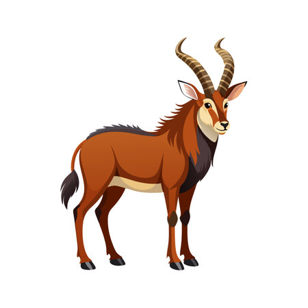 Engaging Sable Antelope Illustration for Wildlife Projectsのイラスト素材