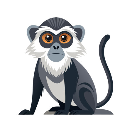 Stylized Vervet Monkey Vector Art for Unique Projects