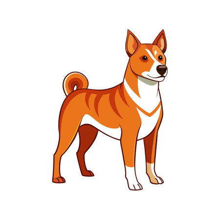 Stylized Tosa Inu Vector Art for Pet Loversのイラスト素材