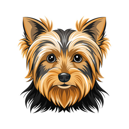 Charming Yorkshire Terrier Illustration for Dog Loversのイラスト素材