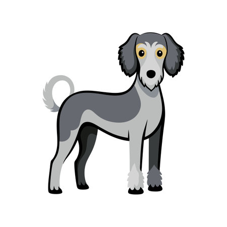 Stylish Bedlington Terrier Vector Art for Projectsのイラスト素材