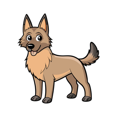 Creative Belgian Laekenois Vector Designのイラスト素材